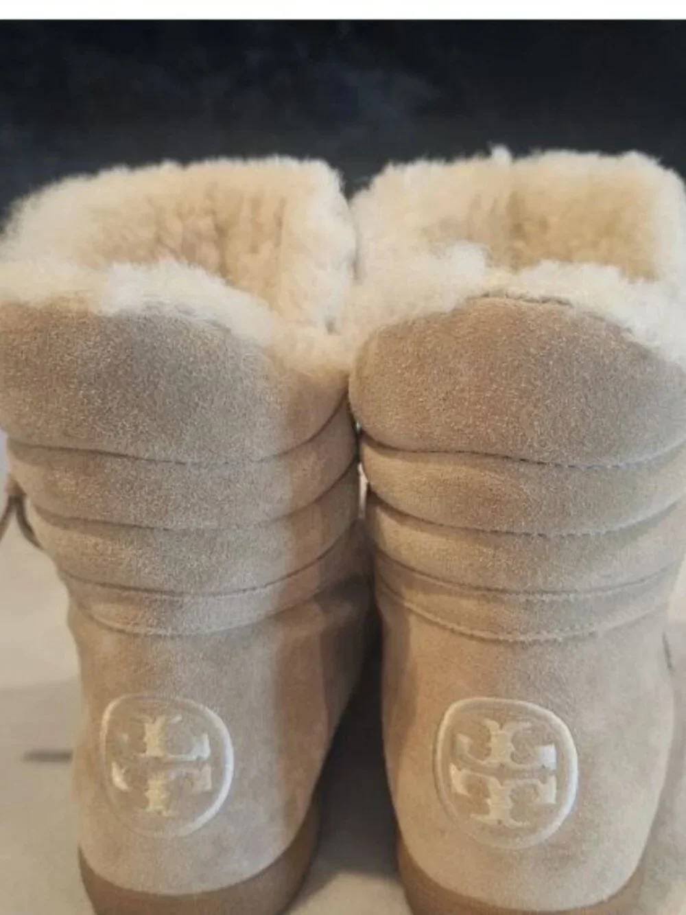 Tory Burch Tan Suede Booties-size 9- NEW